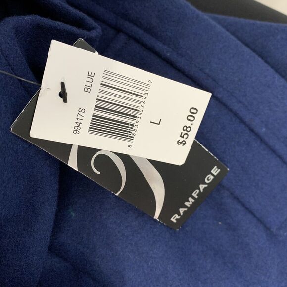 Rampage Size Large Royal Blue Peacoat Double Breasted Jacket Coat Classy Career - Picture 5 of 8